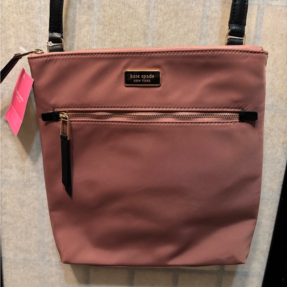 KATE SPADE NWT Dawn Flat Nylon Crossbody Bag in Sparrow